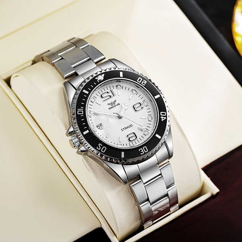 Classic Men's Quartz Watch Wristwatches High Quality Luxury Round Business Sport Wristwatch Relogio Stainless Steel Date Clock (Without Box Q26