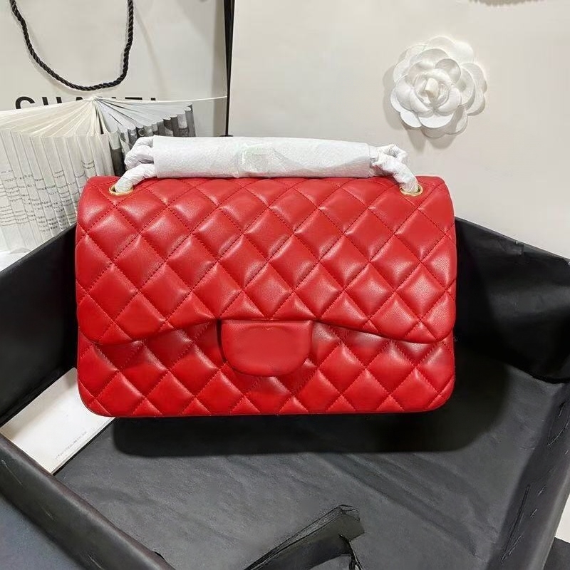 12A bags designer women bag designer shoulder bag red sheepskin leather 25cm classic flap bag mirror quality bags luxury designer bag high quality l