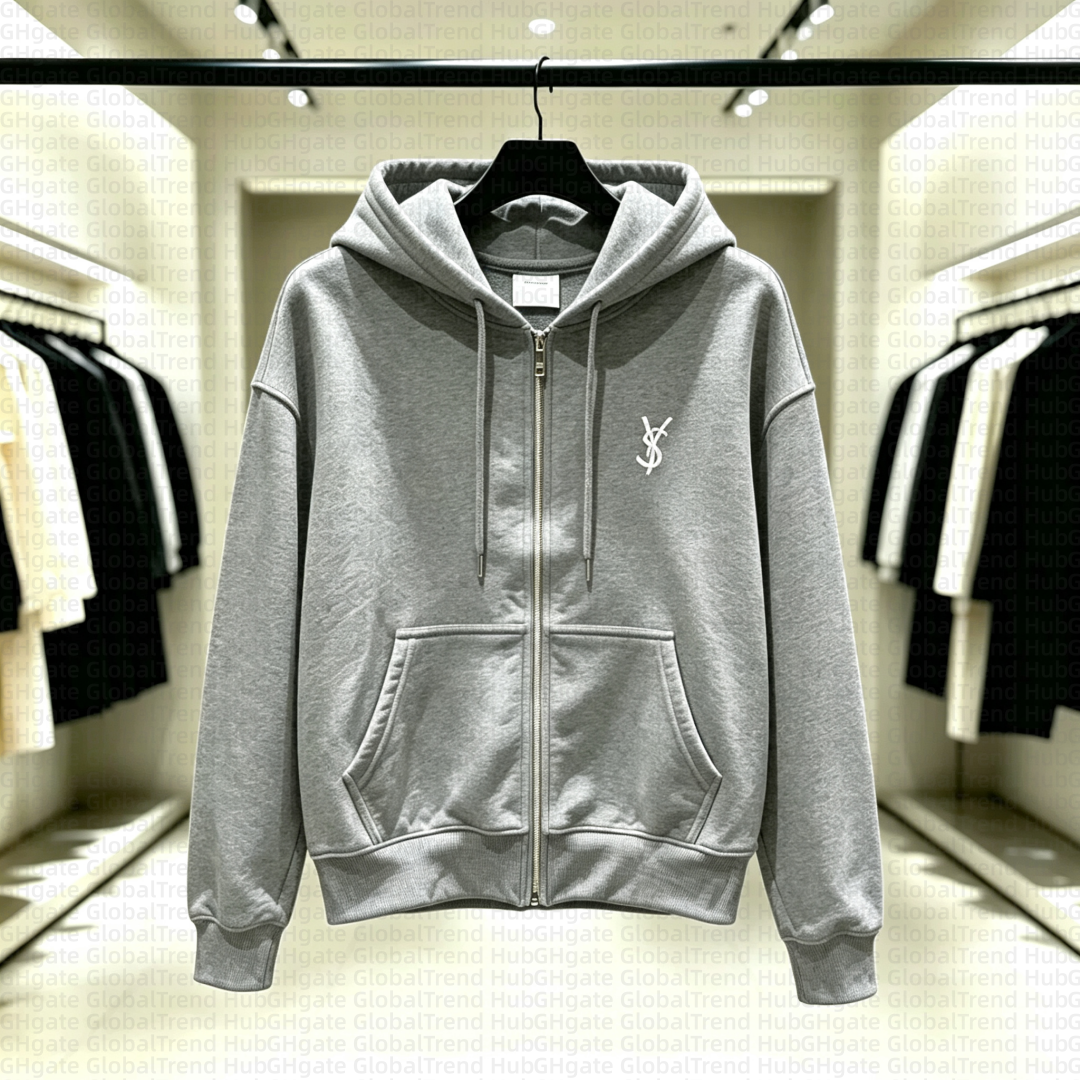 womens coat Ladies Casual Zip Up Hooded Outwear, Interlaced Letter Embroidery Hoodie Jacket, Autumn Winter Warm Style, Comfortable Coat For Travel V