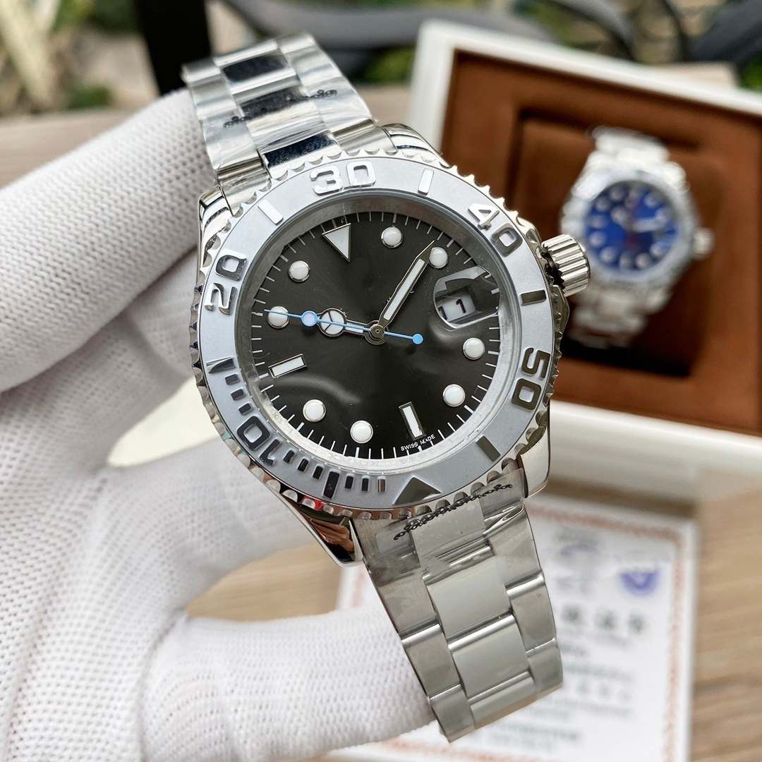 Montres automatiques de luxe pour hommes, de haute qualité, boîtier en acier inoxydable, cadran rond, montre-bracelet de styliste à la mode, 43mm