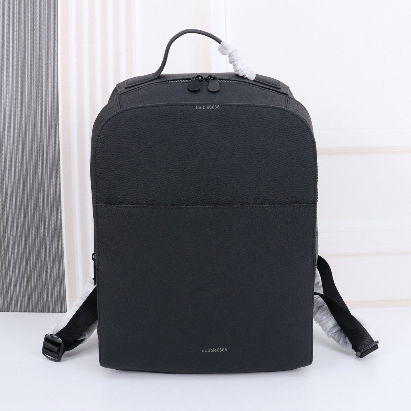 Top Quality Men's Genuine Leather backpack new business briefcase shoulder crossbody bag black cowhide casual square travel bag messenger bag L