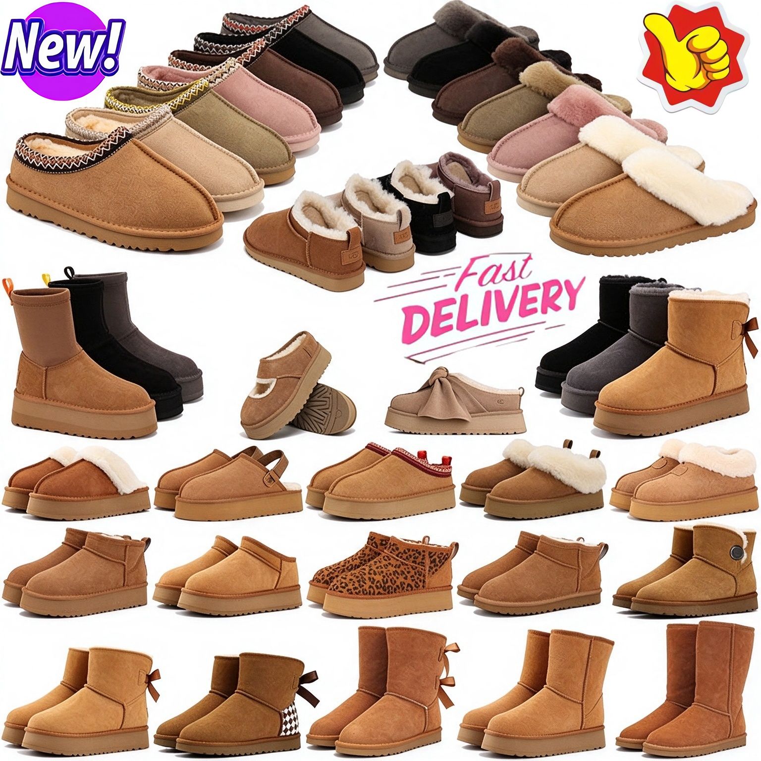 boots 2026 designer boots womens platform booties winter boot snow Tasman Slippers Tazz mustard eed Chestnut Sand Fur Slides Sheepskin snow warm Bow