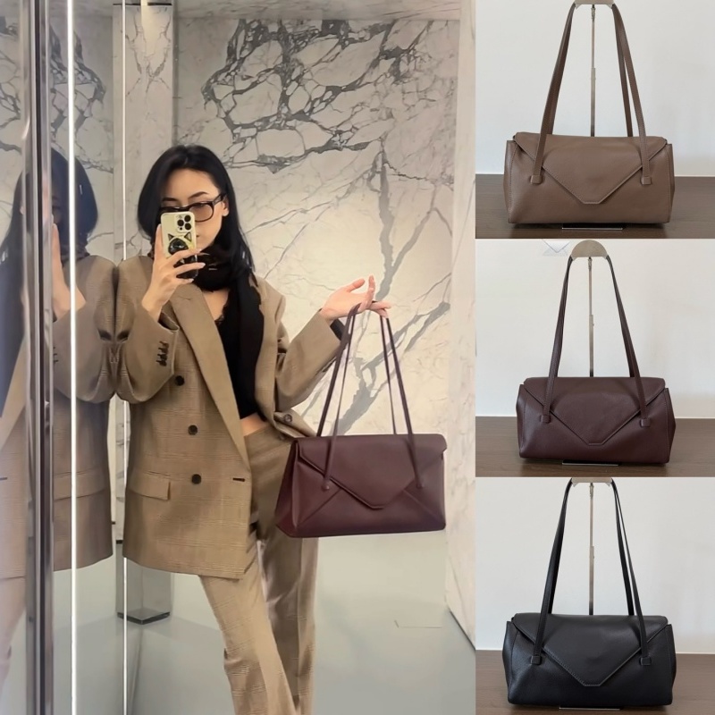 Designer Bags 2027 Trends Women Minimalist Envelope Tote Shoulder Bag Large Capacity Soft Leather Commuter Handbag Lightweight Solid Color Ladies Un