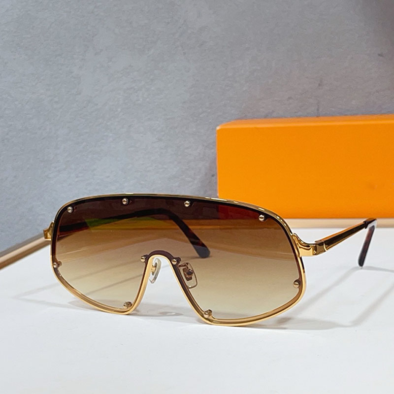 Oversized Metal Mask Sunglasses Z7638U Brand designer men women classic face mask goggles Outdoor beach