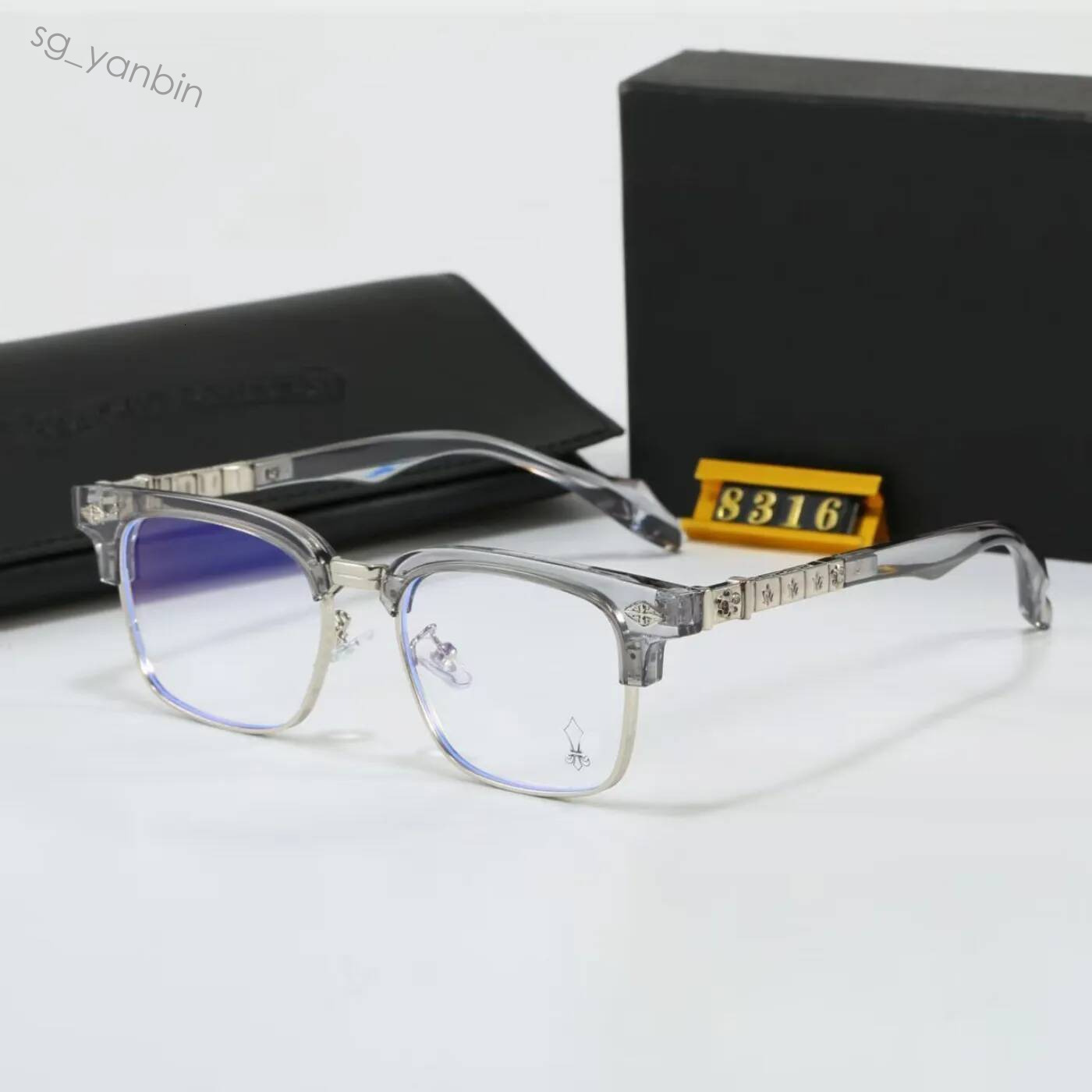 Designer Retro Browline Eyeglasses For Men Womens Half Rim Square Frame Fashion Classic Blue Light Blocking Reading Glasses Trendy Stylish Hot