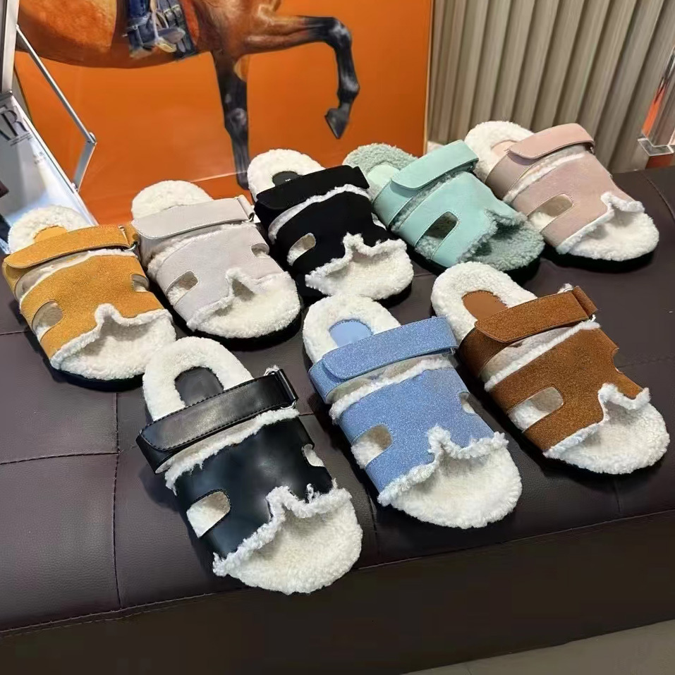Chypre Fur Sandal Designer Sandals Women Man Slippers Fashion Furry Slippers and Leather Flats Lady slides Sandals Sonw Shoes Sandals