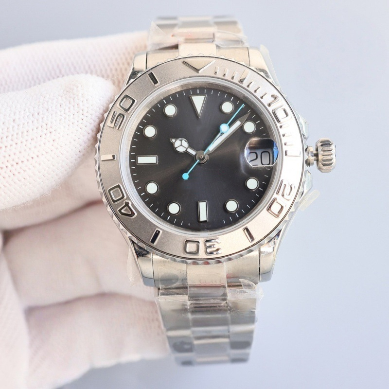 Montres automatiques de luxe de styliste, bracelet en caoutchouc de 40mm, boîtier en acier inoxydable, cadran rond, montre-bracelet à la mode ave