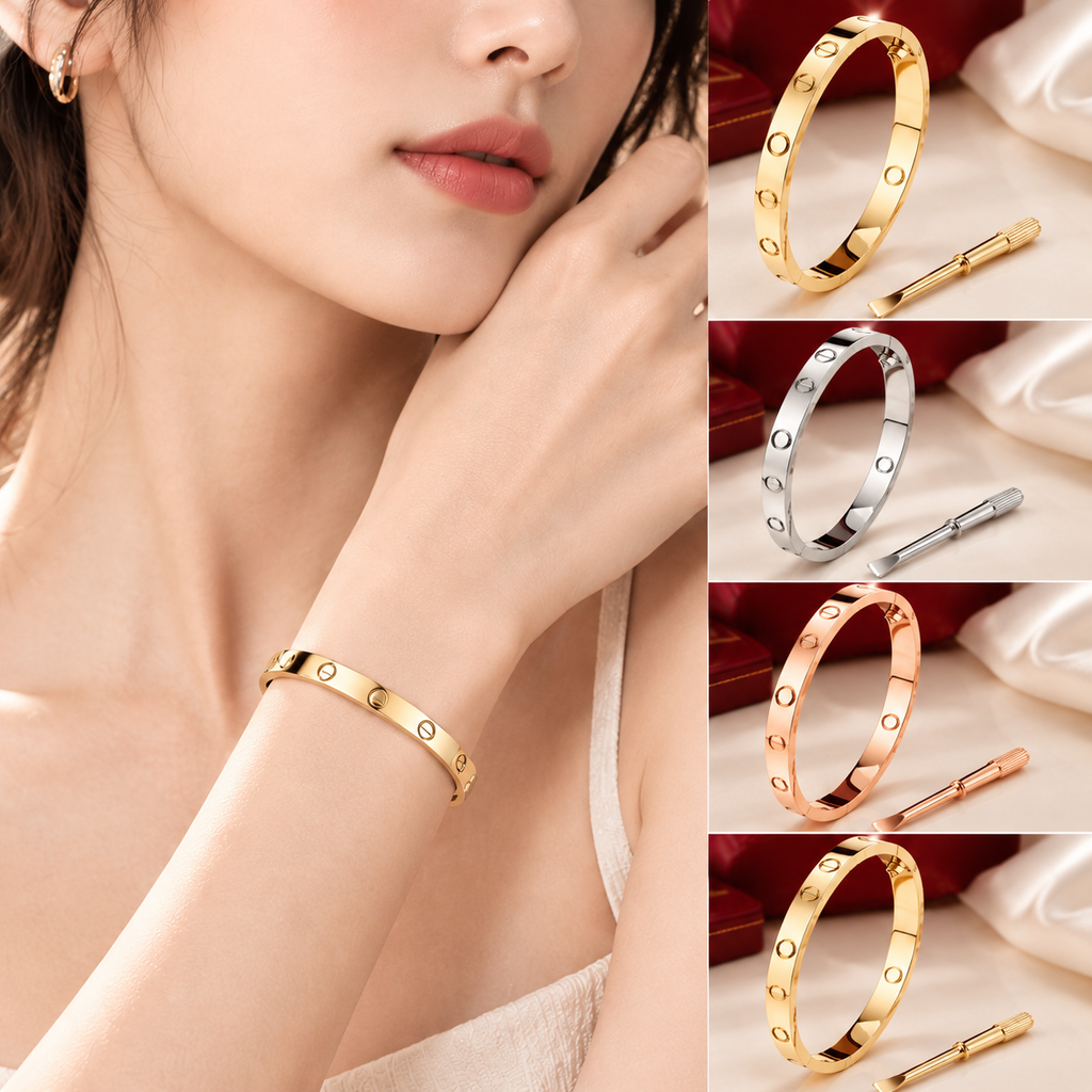 Luxury bracelet designer women Men Jewelry Charm Bracelets plated gold silver color classic permanent double lock buckle couples bangle designer gif