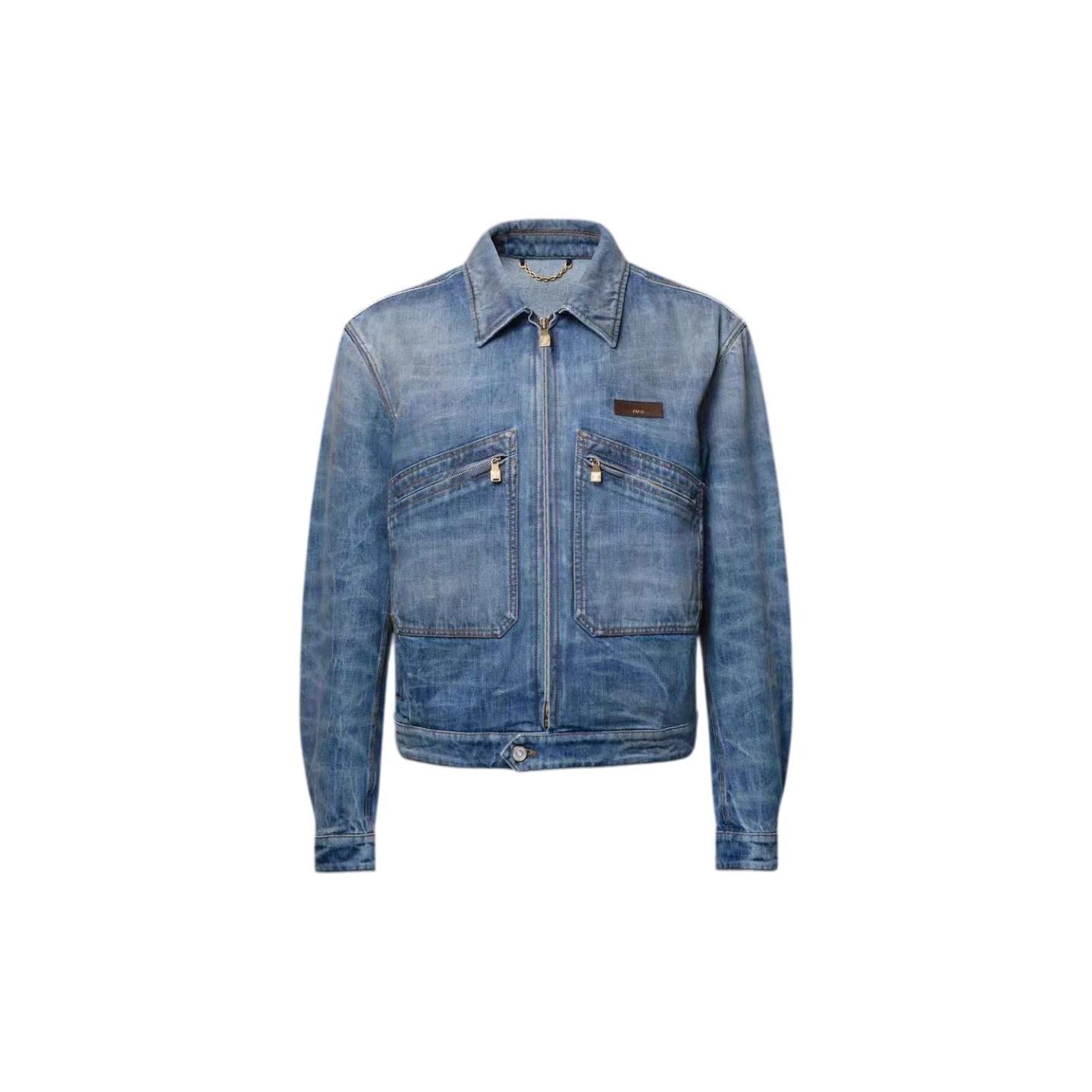 Denim Jacket Coat Man Coats Designer Embroidery Outwears Jeans Jackets Leather washed tie flower irregular zipper denim jacket wide leg jeans 3158