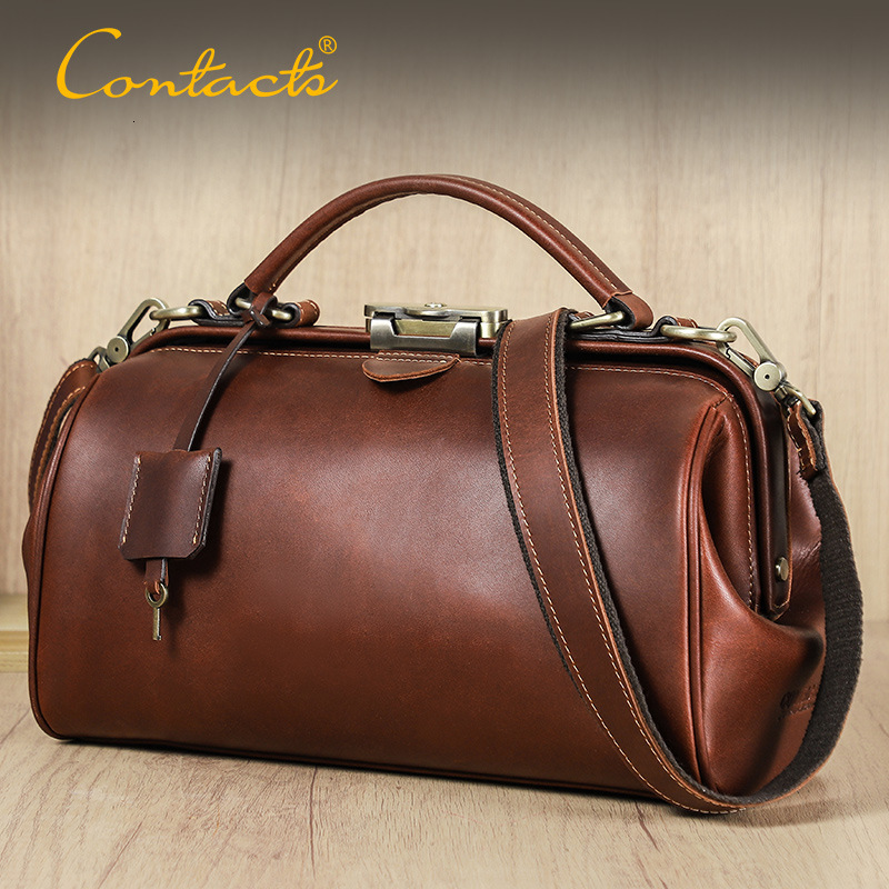 Luxury Vintage Designer Bag Contacts Retro Color Changing Full Grain Oil Pearl Leather Women S Handbag With Metal Clasp Shoulder And Crossbody Small