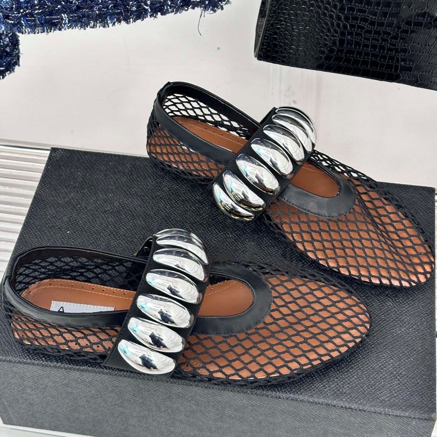 10a Woman sandal elegant Mary Jane ballet Flat Heel Designer slipper Shoe Lady Mesh leather Casual sneaker Luxury Moccasins Prom Dress Sport Loafer
