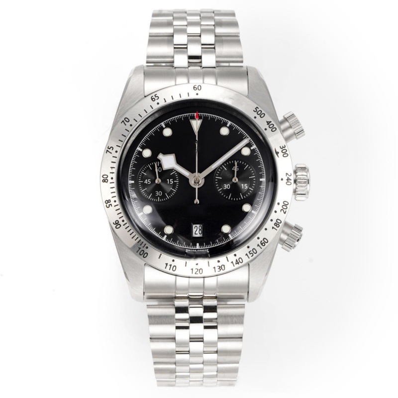 Montre de luxe à cadran rond de 39,5 mm pour hommes, élégante tendance d'affaires, bracelet en acier inoxydable de luxe, montre-bracelet classiqu