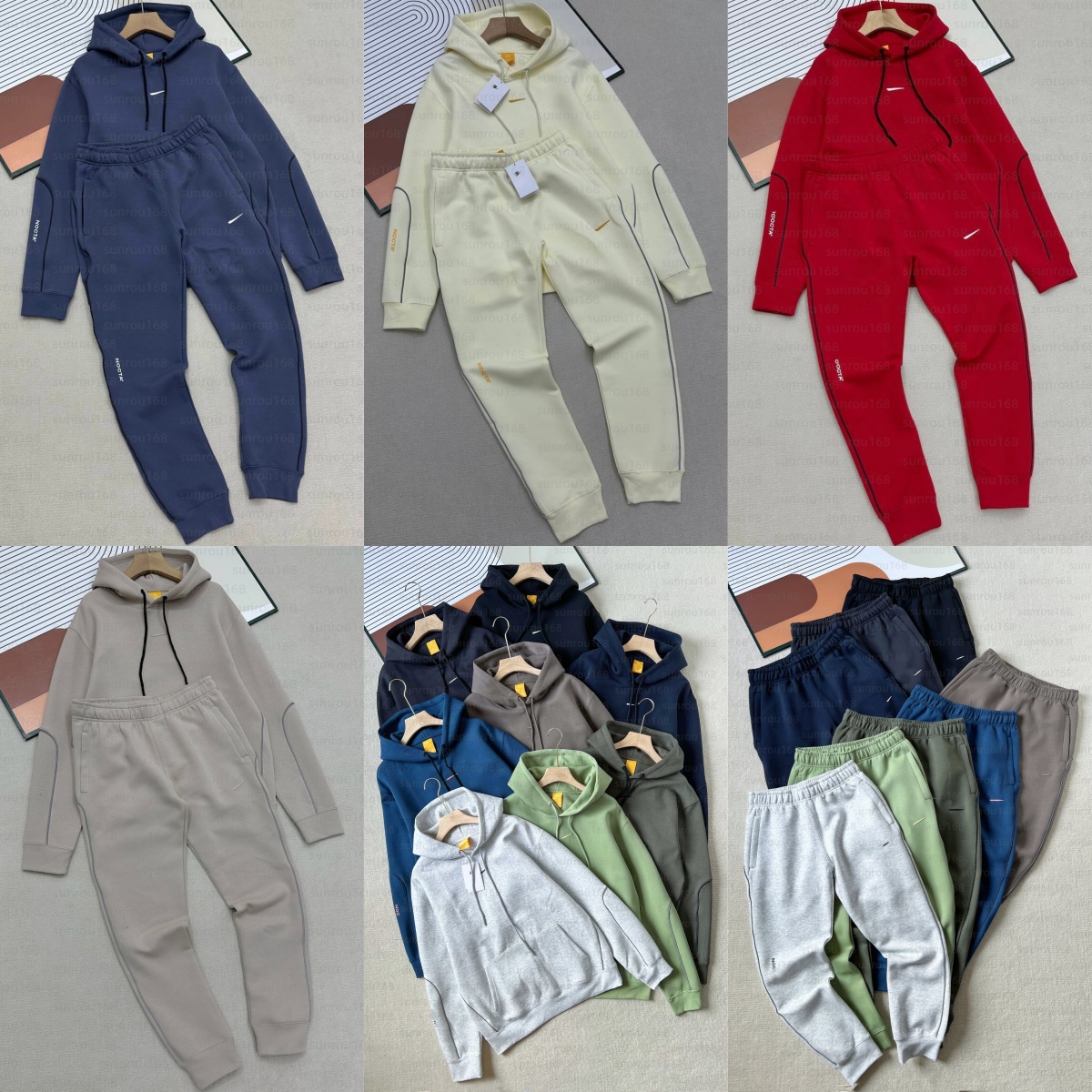 mens tracksuit designer nocta tracksuit set tech fleece tracksuit hoodie mens hoodie pants reflective set runnning sport Knitted all cotton health f