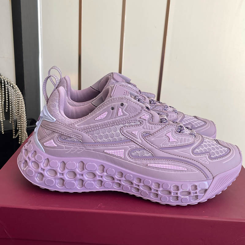 Designer Thick soled Sneakers 3D Printed Fashion men women chunky sneaker Fashion Retro Mesh leather Luxury casual thick soled breathable casual sho