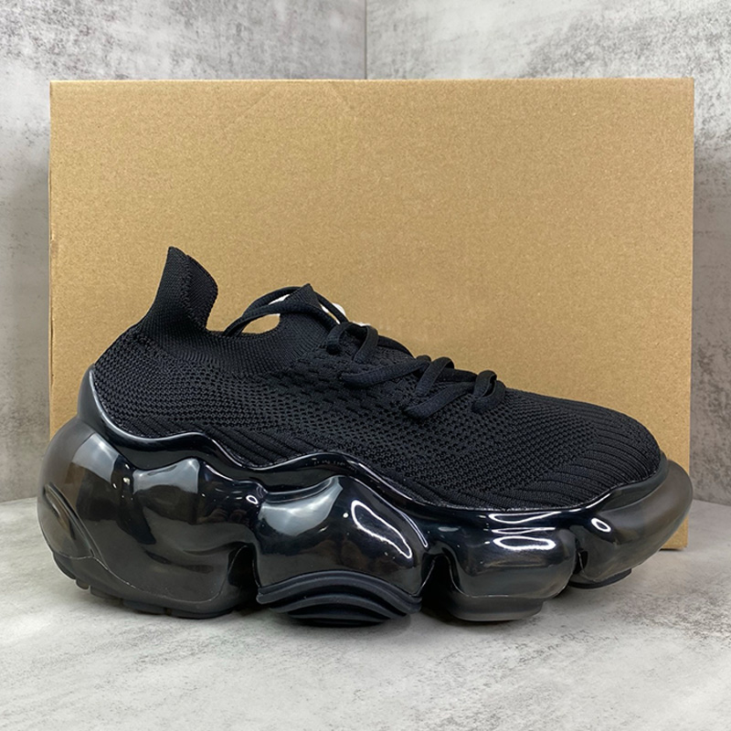 New Designer Womens Thick Soled Sneakers Classic Breathable Seamless Knitted Fabric Shoes Uppers Sports Shoes Mens Womans Outdoor Daily Wear Sneaker