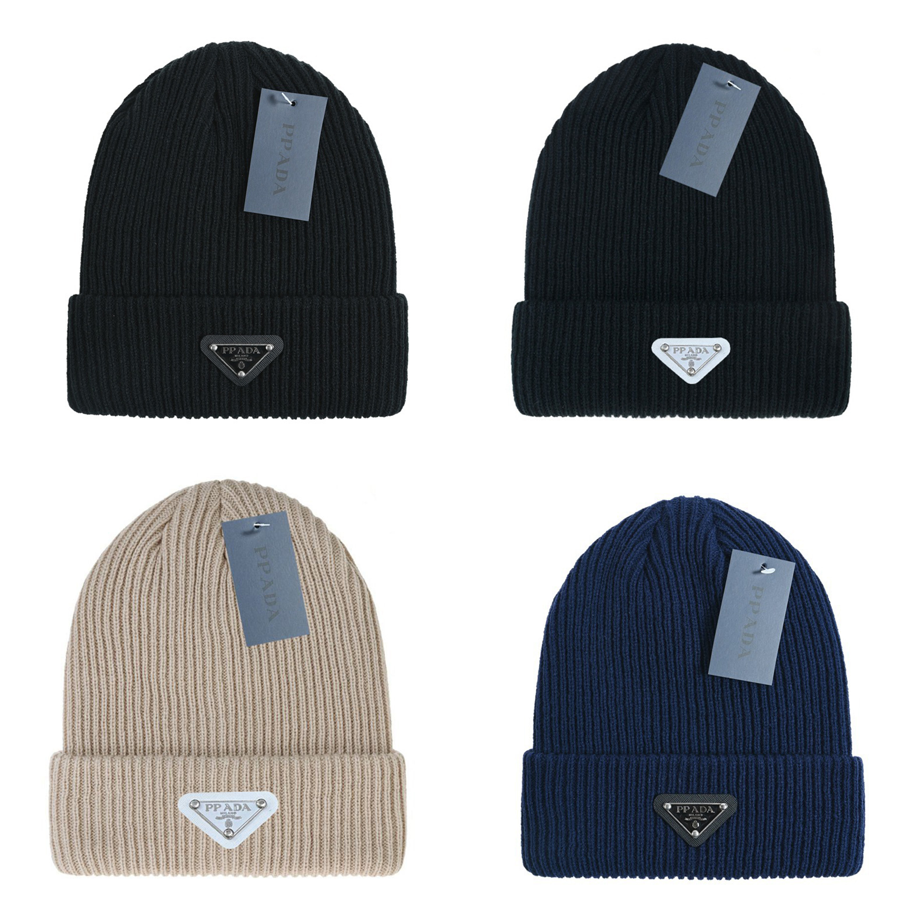Beanie Winter Wool Designer Beanie Black Soft Woolen Fashionable Jacquard Warm Skull Cap for Men and Women Knit Hats White Black Khaki Beanies Gifts