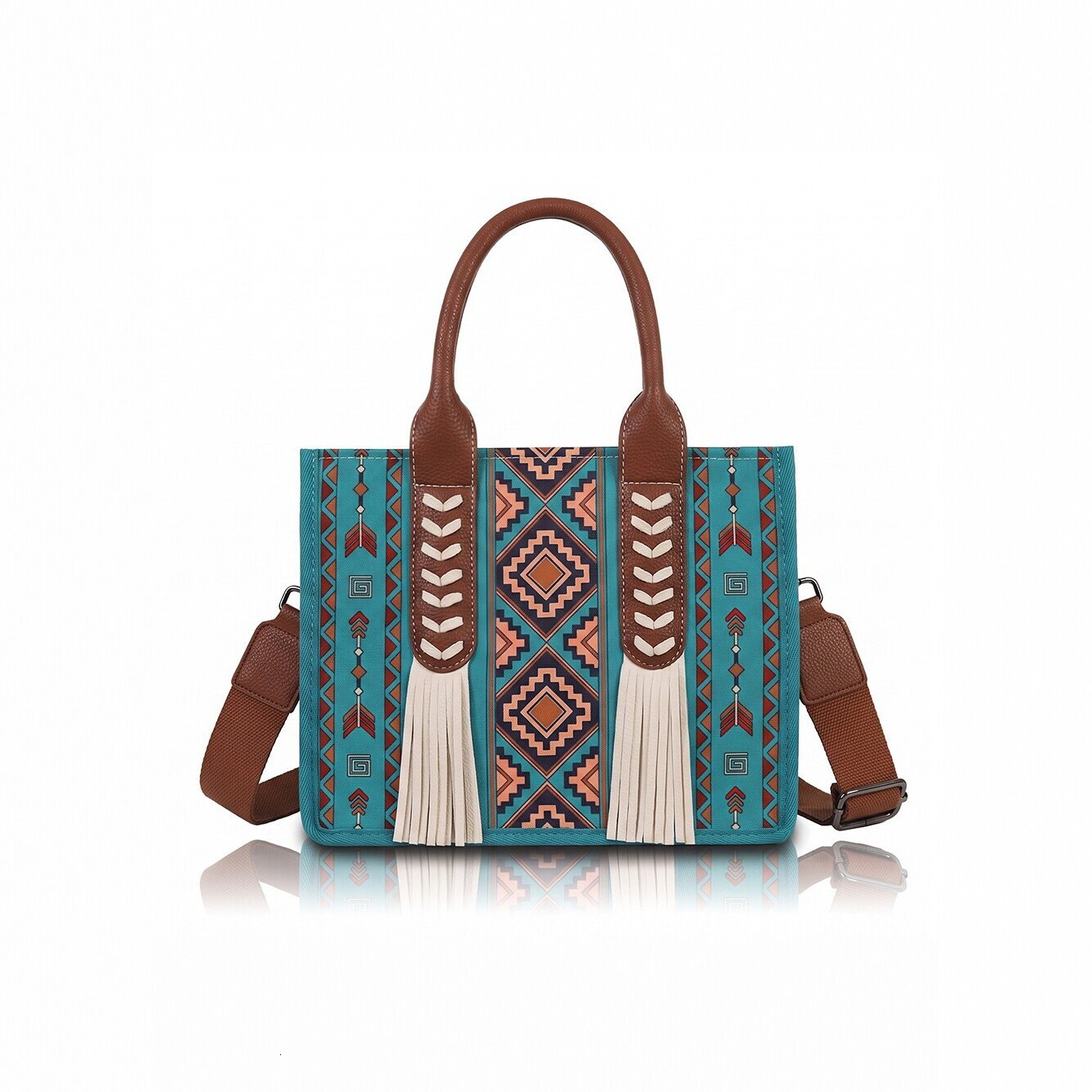 Luxury Vintage Designer Bag Cross Border Bohemian Style Fringed Tote Large Capacity Canvas Shoulder Women S Commuter Handbag SENYY