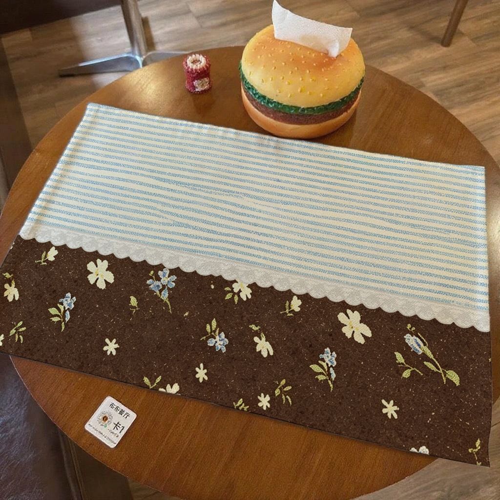 Nouveau Nappe de Style américain en coton-lin à fleurs pastorale de Style Vintage