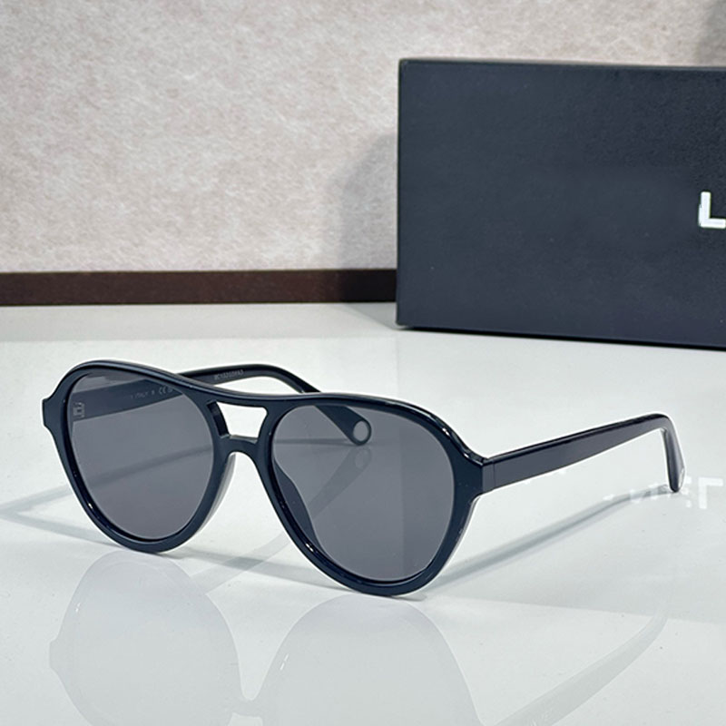 Pilot Sunglasses Unisex Sunglasses CH5552 Paris Designer Women Glasses Black Acetate frame Mens Driving sunglasses Light Gray Lenses UVAUVB protecti