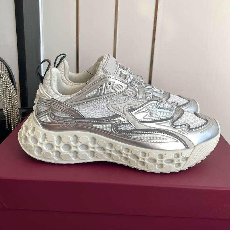 Baskets à semelles épaisses de styliste, chaussures de luxe imprimées en 3D, rétro, maille, cuir, luxe, décontractées, respirantes, décontractées