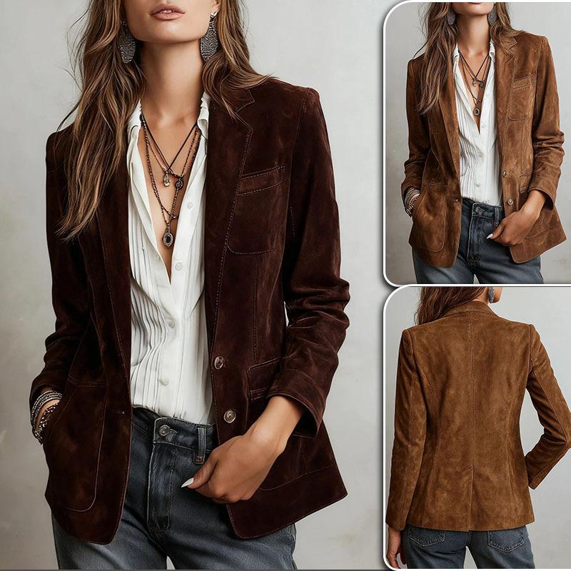 Veste d'automne à boutons de couleur unie pour femmes, manteau de styliste élégant à manches longues, coupe ample et courte, avec poches, S-3XL
