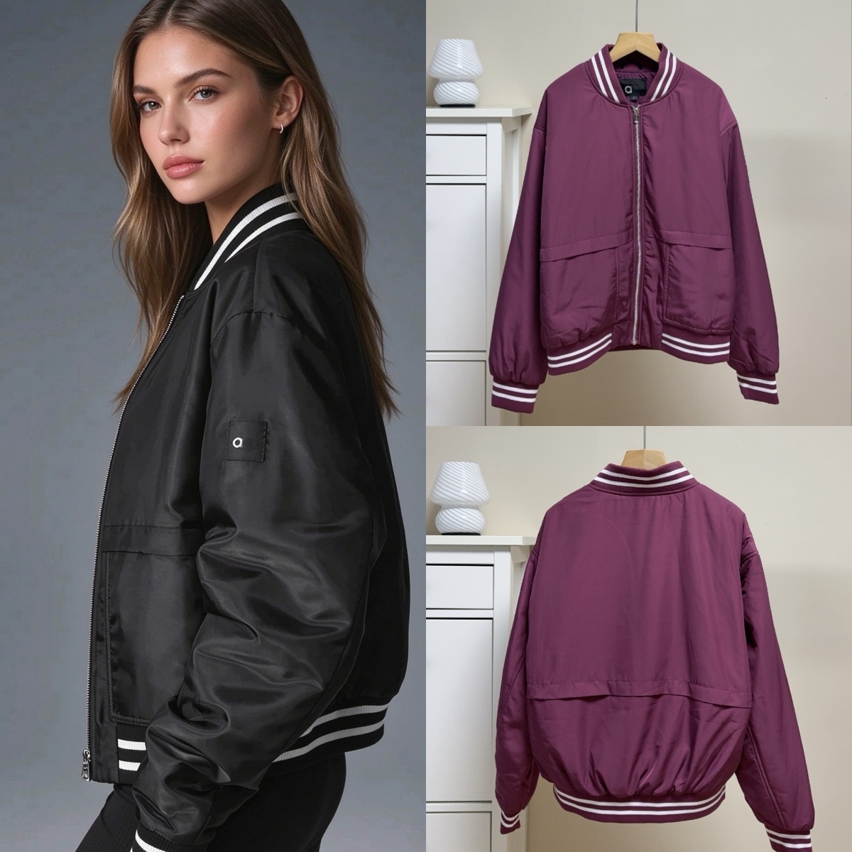 3118A Veste de baseball épaisse rembourrée en coton pour les sports d'automne et d'hiver et haut de fitness Manteau de sport décontracté à fermet
