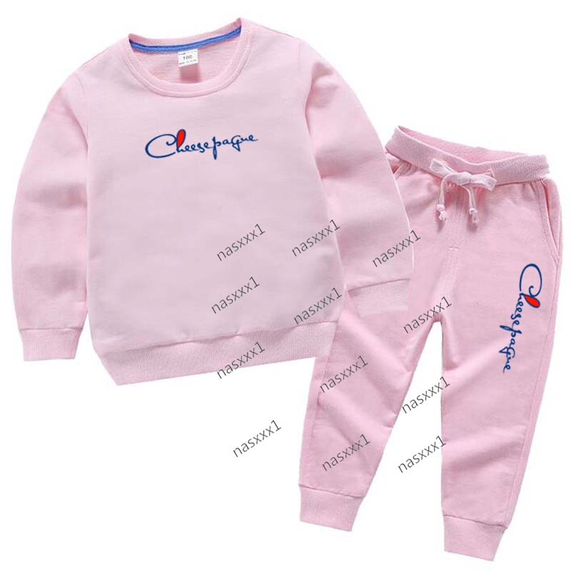 Filles Garçons Sport Pull Pantalon Long Deux Pièces Ensemble Lettre Imprimer Sweats À Capuche Pour Enfants Ensembles Printemps Enfants Casual Mar