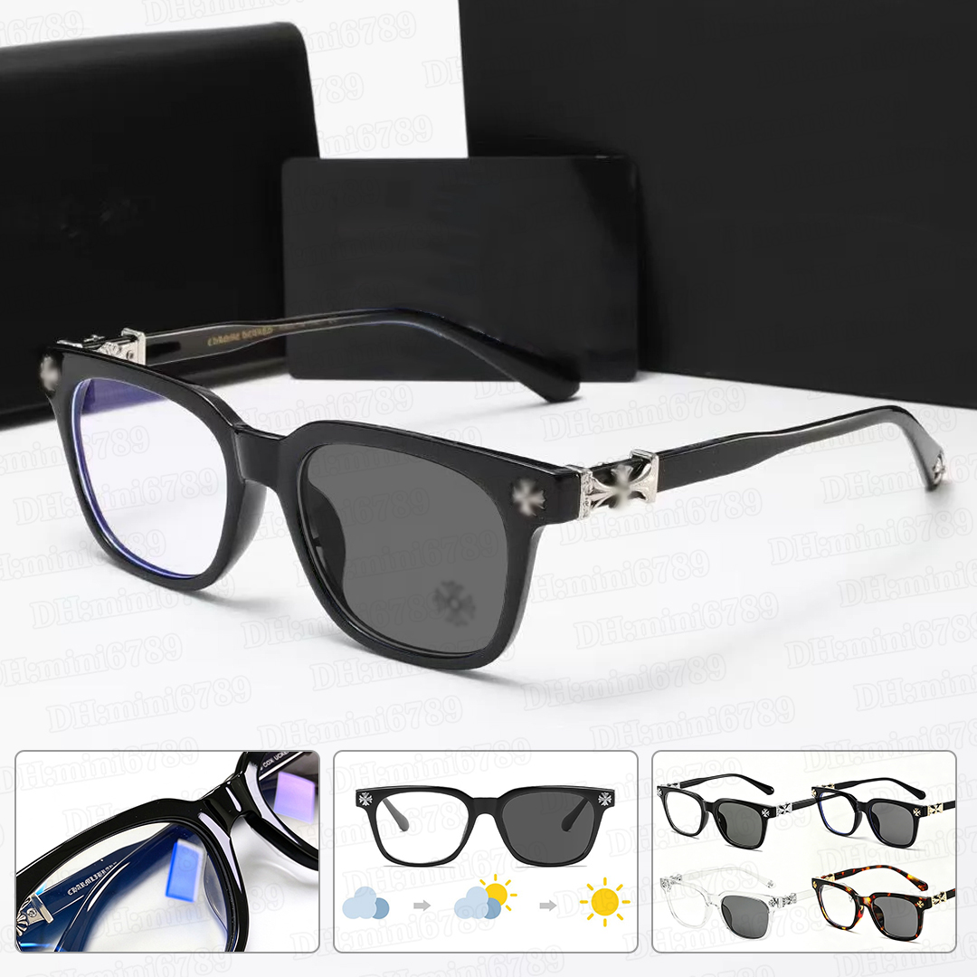 Gothic Sunglasses Luxury Designer Anti-blue light Color Changing Sunglasses Myopia Glasses For Women Cross glasses Frames Men Fashion Plate Eyeglass