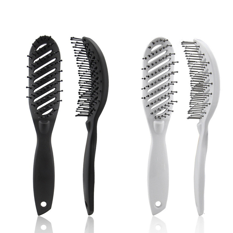 Luxe Nouveau Courbe Vent Coiffure Brosse Brosses À Cheveux Antistatique Démêlant Cuir Chevelu Masseur Peigne Salon Séchage Outil De Coiffure Livr