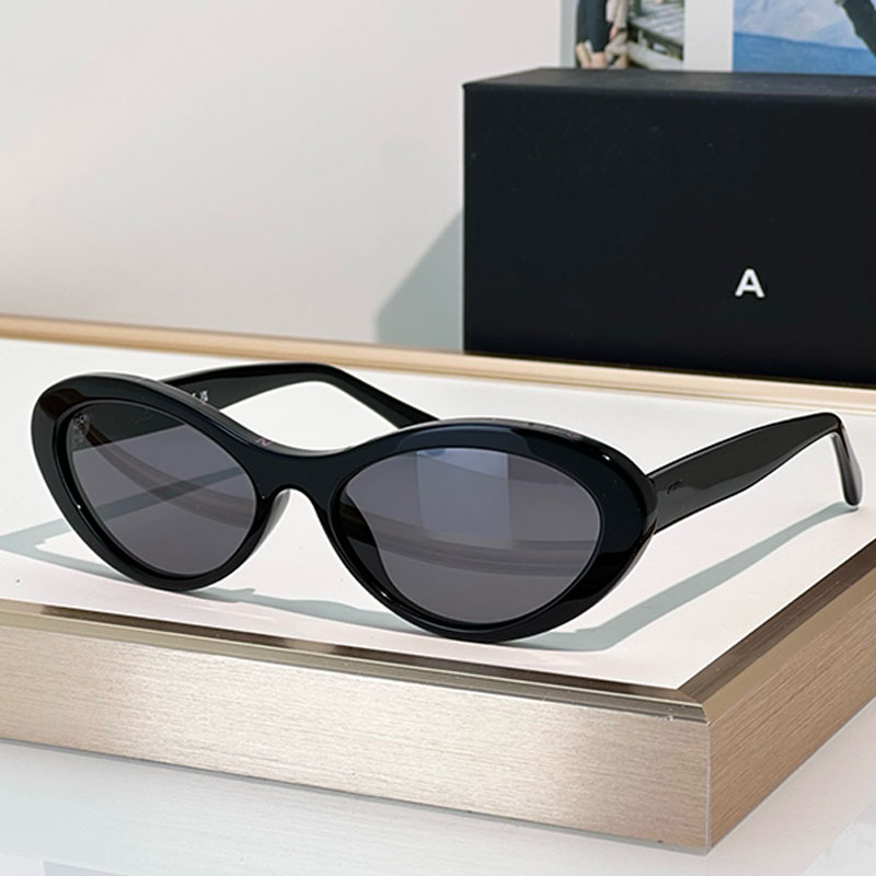 Oval Sunglasses Paris Designer Sunglasses for Womens CH5416 Black Pink Acetate Frame Women Travel Photography Sunglasses Lenses Gray Personalized