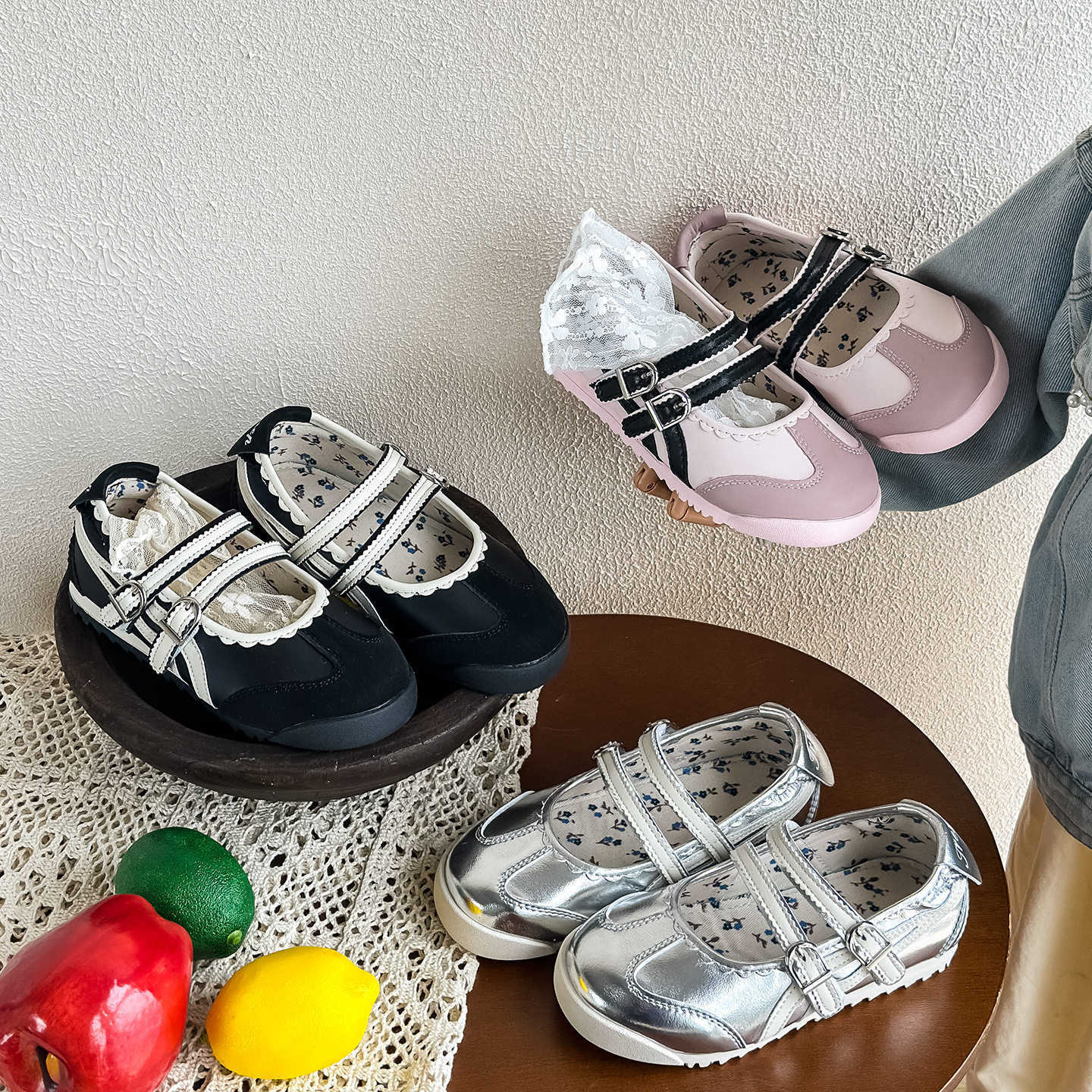 2026 Spring New Collection Girls' Leather Shoes with Soft Soles Baby Flats Children's Mary Janes Fashionable and Versatile for Little Girl