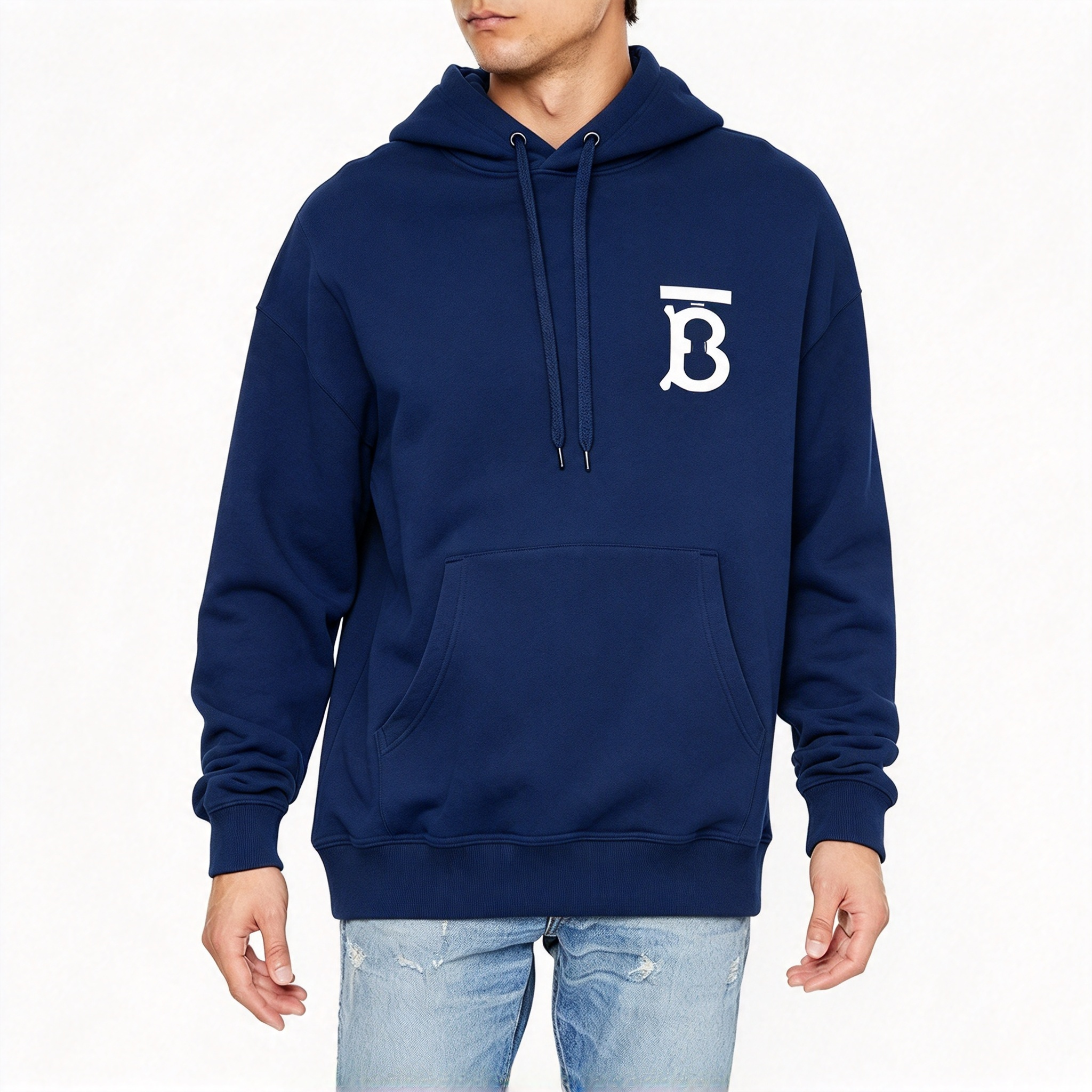 Designer Hoodie Unisex Round Neck Sweatshirt, Classic Armband Insignia Pullover, High Street Casual Basic Sweater for Men Women#33, Asian Size M-5XL