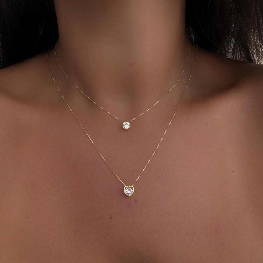 Pendant Necklaces designer necklace jewelry luxury necklace popular European and American fashion accessories stacked woman gold thin gold gift AA