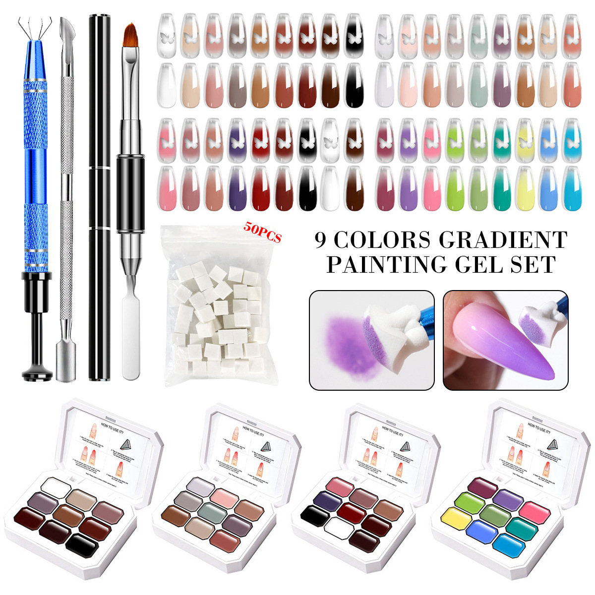 Ensemble de vernis à ongles de luxe 2026 couleurs populaires pour femmes, ensemble d'outils professionnels, Kits d'art des ongles, expédition rap