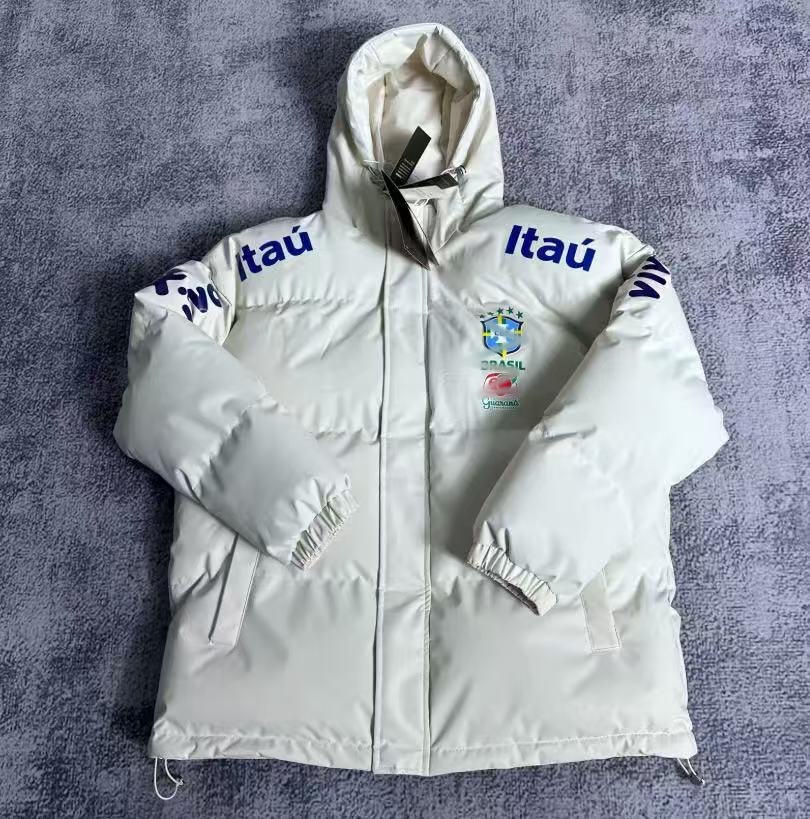 mens Puffer jackcet soccer jacket windbreaker puffer jacket Inspired Long and Short Padded Vests, National Football Team Style Thick Cotton Jacket,