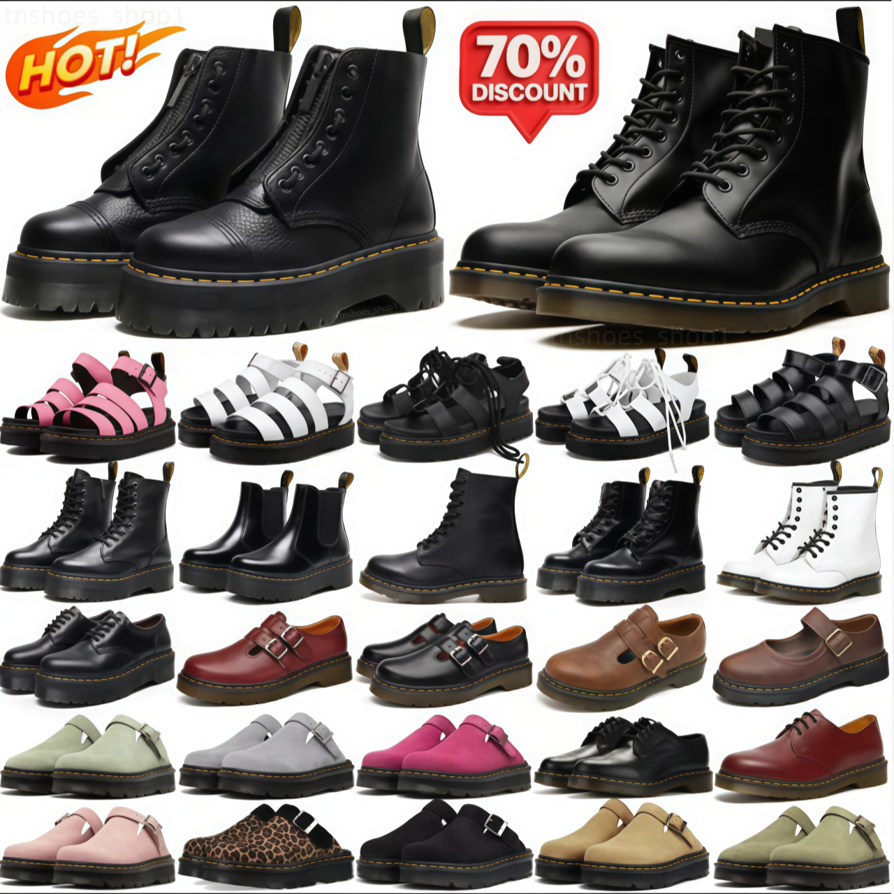 designer boots martenns shoes Leather boots sandals brand womens slipper mens martin boots docboots classic ankle booties platform boot ladies fashi