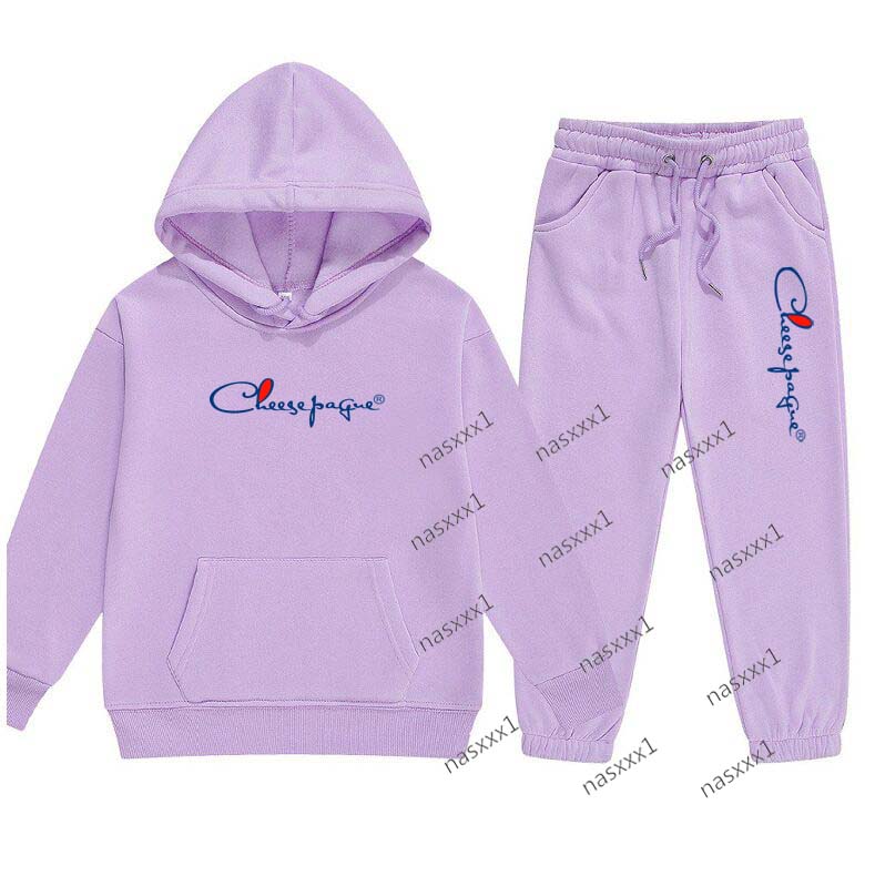 Ensemble haut et pantalon de sport en polaire décontracté pour enfants, ensemble deux pièces pour garçons et filles, jogging d'extérieur pour enf