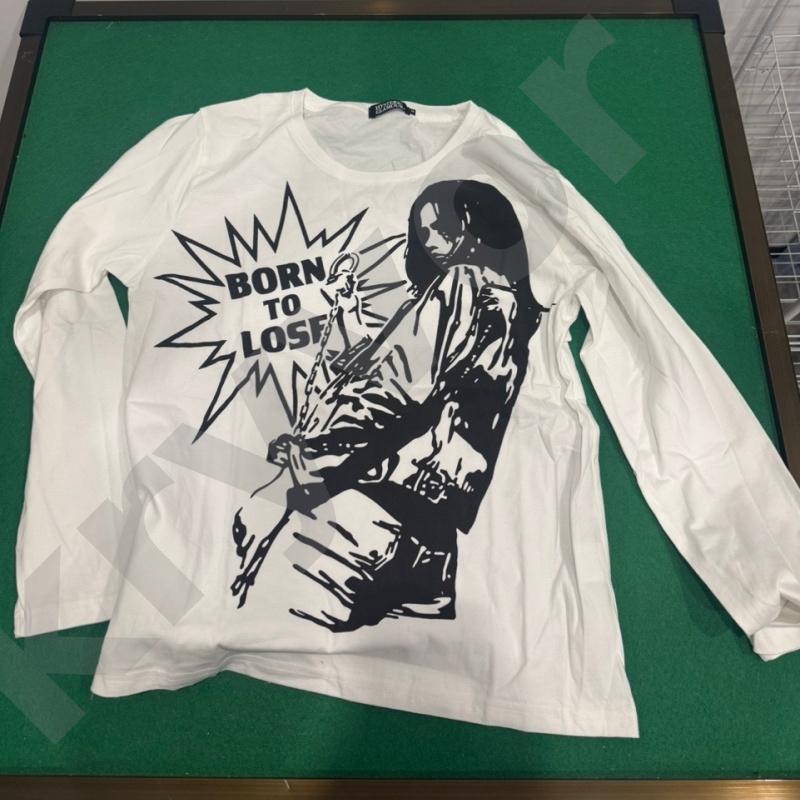 Designer unisexe col rond manches longues coupe décontractée doux streetwear t-shirt décontracté à la mode accrocheur surdimensionné vintage arti