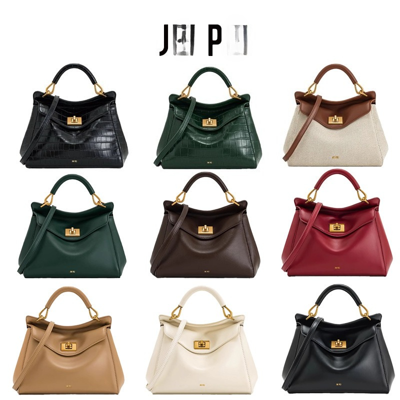 Sac à main élégant avec poignée supérieure pour femmes, Design rétro avec serrure en métal, sac à bandoulière en cuir PU souple, polyvalent pour