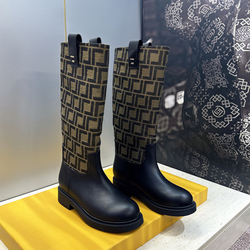 Winter boots Delfina Boots luxury designer Women Brown leather high-heeled boots fashion high-quality High boots boots designer womens football boot