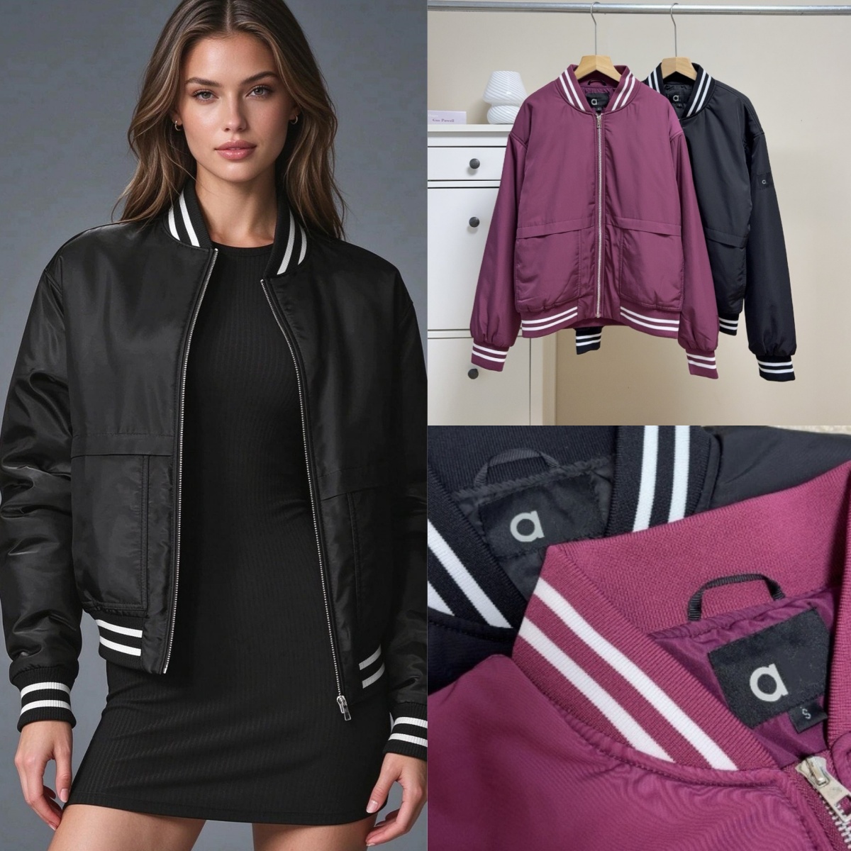 A3118 Veste de baseball épaisse rembourrée en coton pour les sports d'automne et d'hiver et haut de fitness Manteau de sport décontracté à fermet