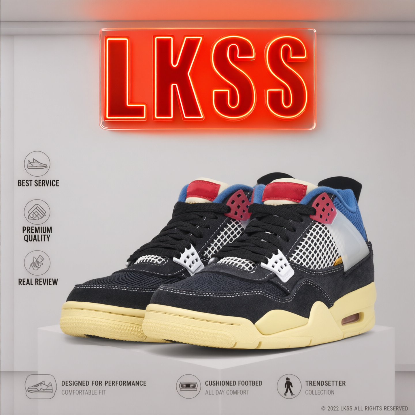 Jason LKSS High Quality Mens Womens Basketball Shoes 4 4s Black Cat Sneakers Military Rare Sail navy White Cement Oreo Cool Grey University Blue Spo