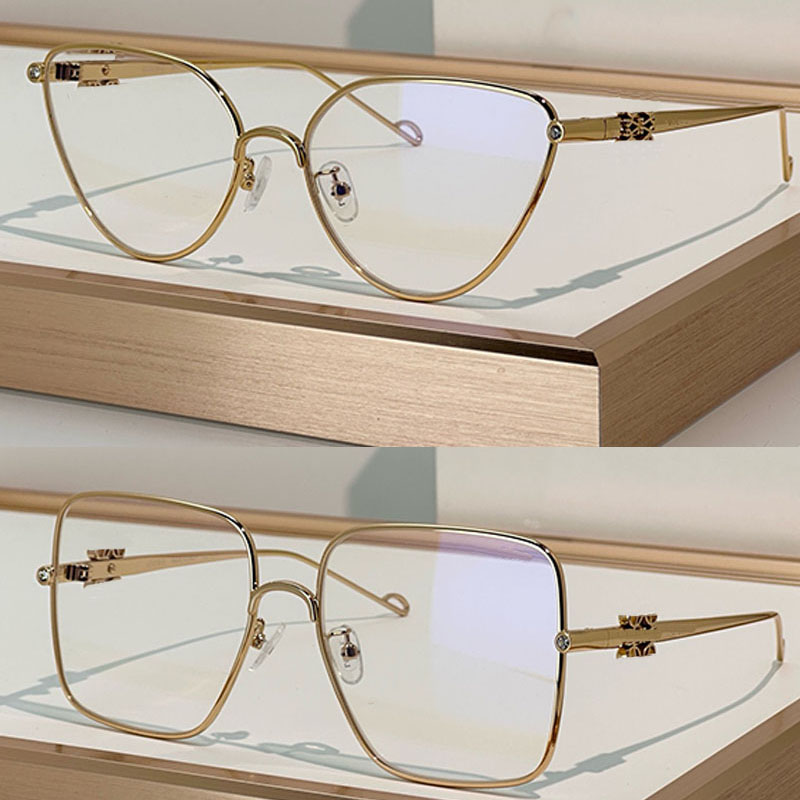 Designer Metal Optical Glasses LW4006S LW4004S Fashion women optical glasses Cat Eye Square Customized prescription lenses Outdoor leisure