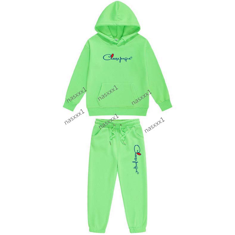Spring Autumn Outfits Brand Letter Print 2pcs Hoodie Pants Tracksuits Boys Girls Streetwears Children Cotton Clothes 1-12 Years