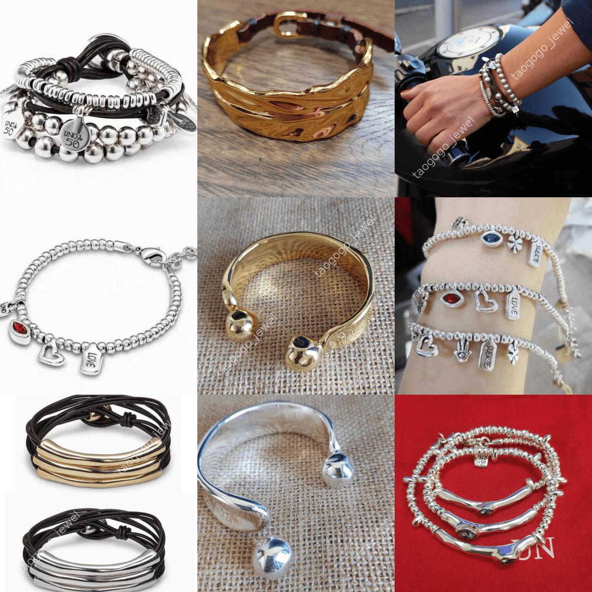 Luxury Designer Spainsh Uno Brand De50s Bracelet Chain Bangle Charm Bracelets High Quality European And American Fashion Bangles Creative Jewelry Gi