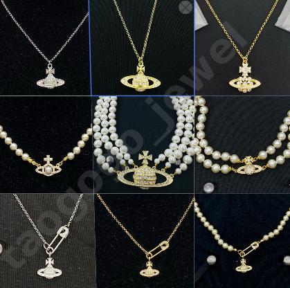 Collier pendentif Saturn multi-styles léger de luxe pour femmes Y2K, Punk, zircone cubique, perle ras du cou, or argent, bijoux à la mode, cadeau