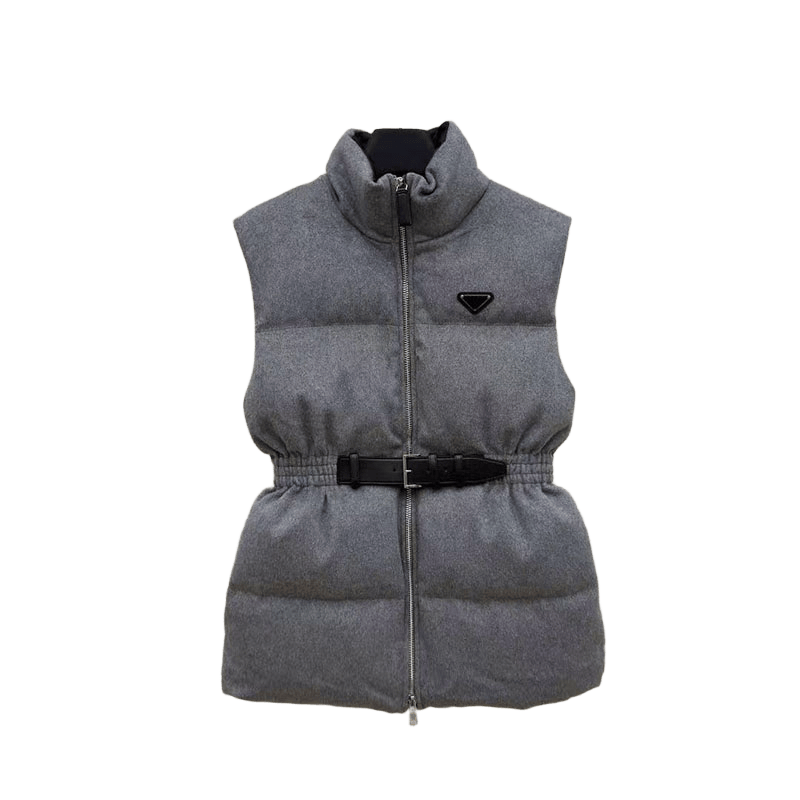 27SS designer women's winter new fashion trend retro casual style high-quality jacquard brand letter stand collar sleeveless flannel vest women