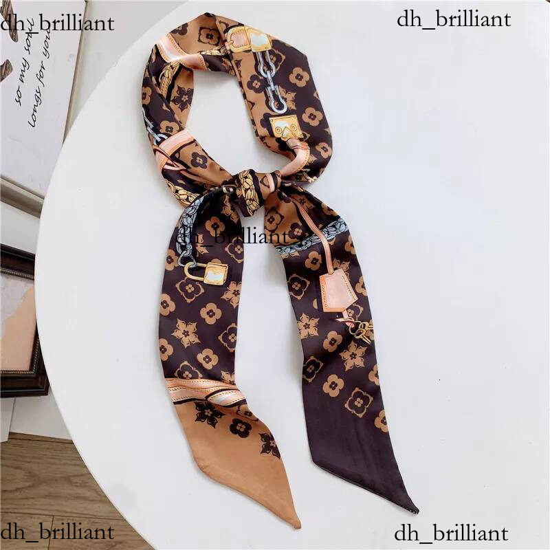 Personnalité Classique Twilly Femmes Bandeau Mode Sac Écharpes Designer Écharpe pour Femmes Cheveux Foulards Minces Cravate 120 8 cm 20style Chau