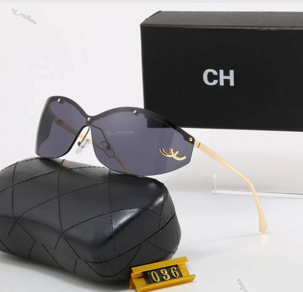 Designer pour femmes Classique luxe Lunettes de soleil sans cadre Femmes Mode Outdoor élégant Hommes lunettes lunettes de polarisation avec boîte