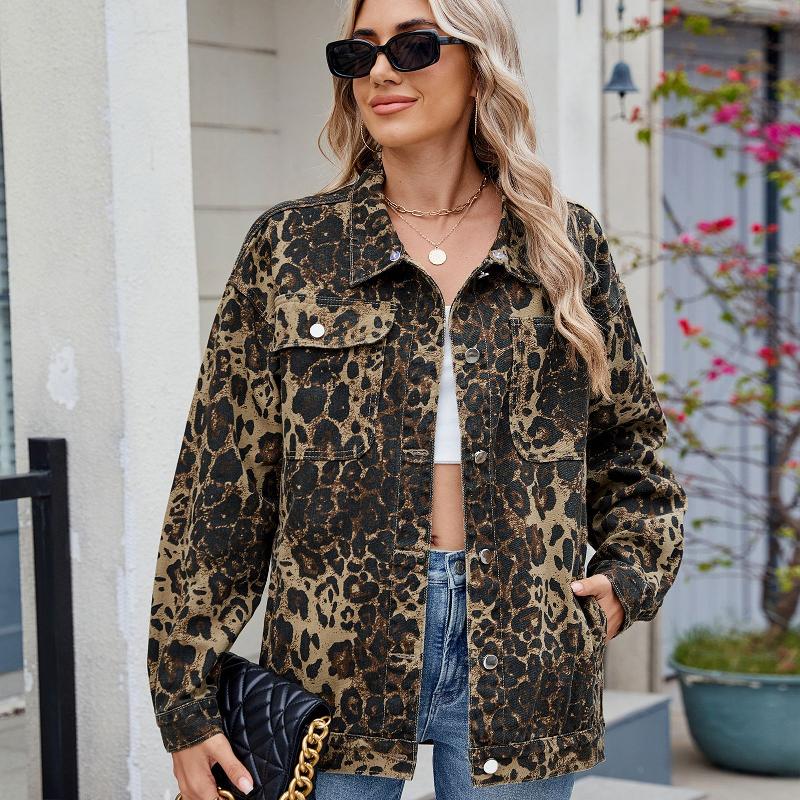 Veste en jean délavé Vintage pour femmes, coupe ample, Streetwear, manches longues, col à revers, vêtements d'extérieur décontractés, haut